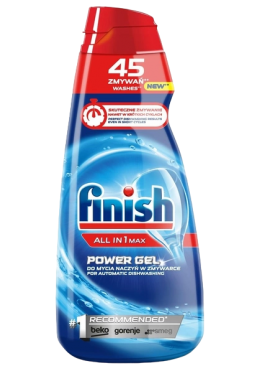 Гель для мытья посуды в посудомоечной машине FINISH All In One Max Power Gel, 900 мл